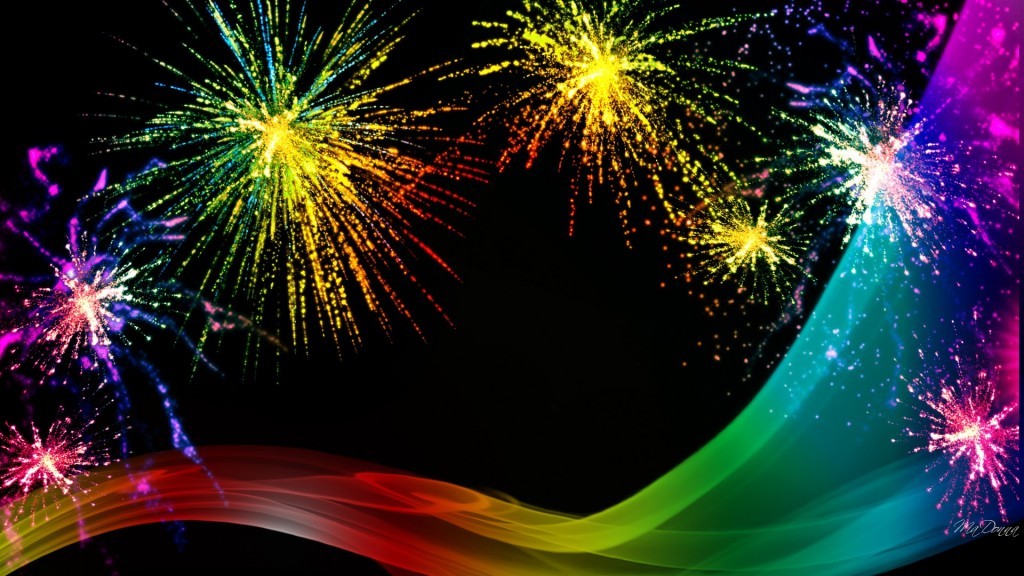 Colorful celebration lights background
