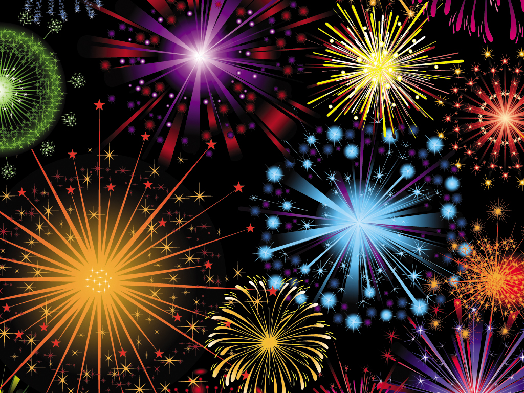 fireworks animated celebration black background 