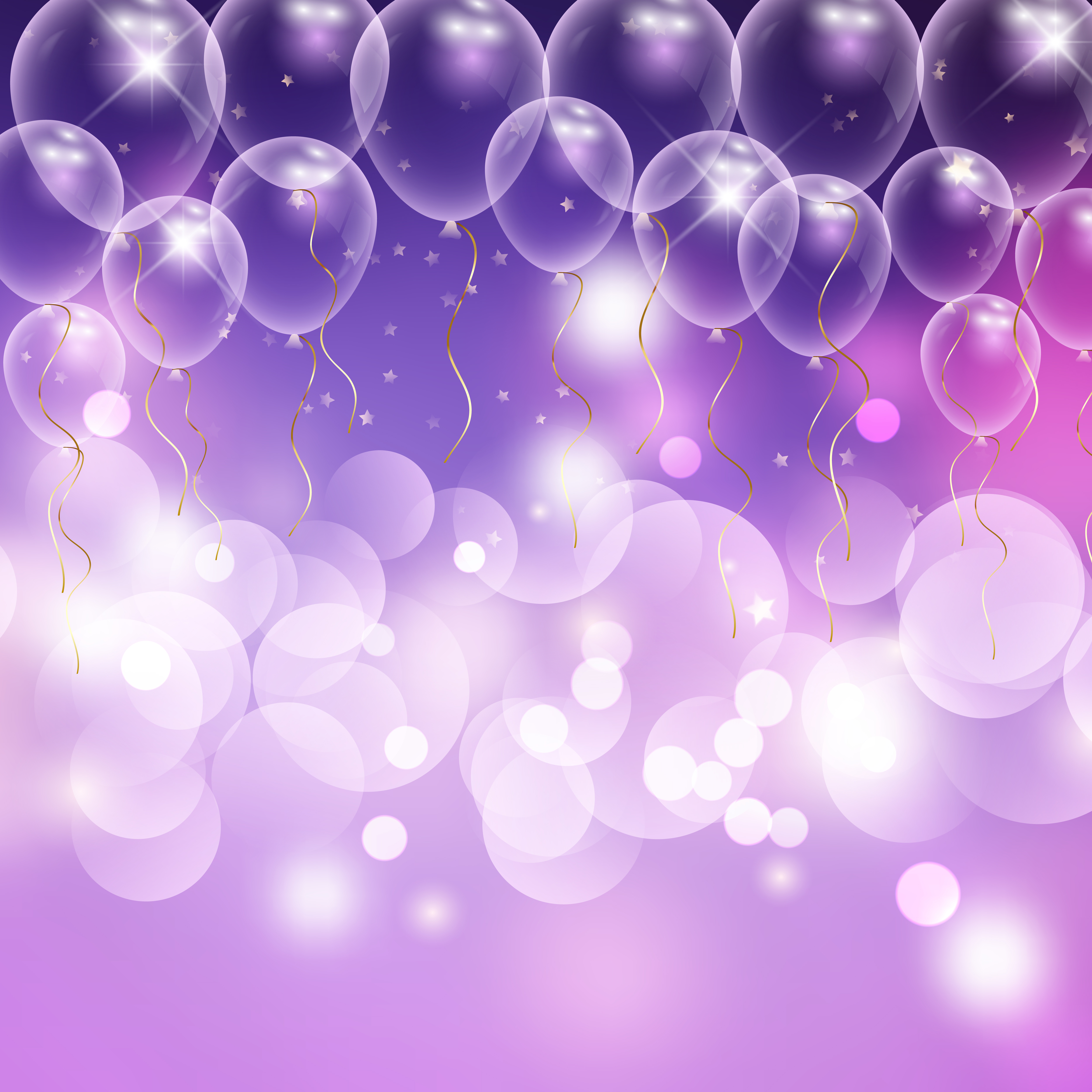 Purple celebration balloons wallpaper