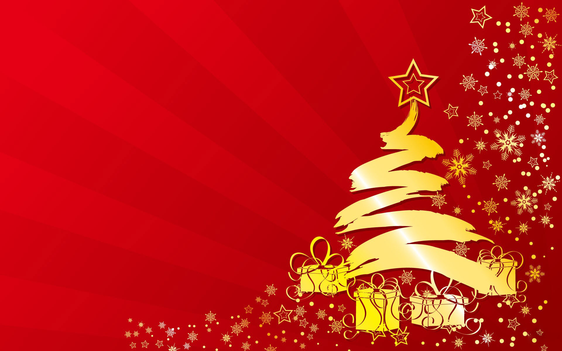 gold gifts, christmas ppt backgrounds 