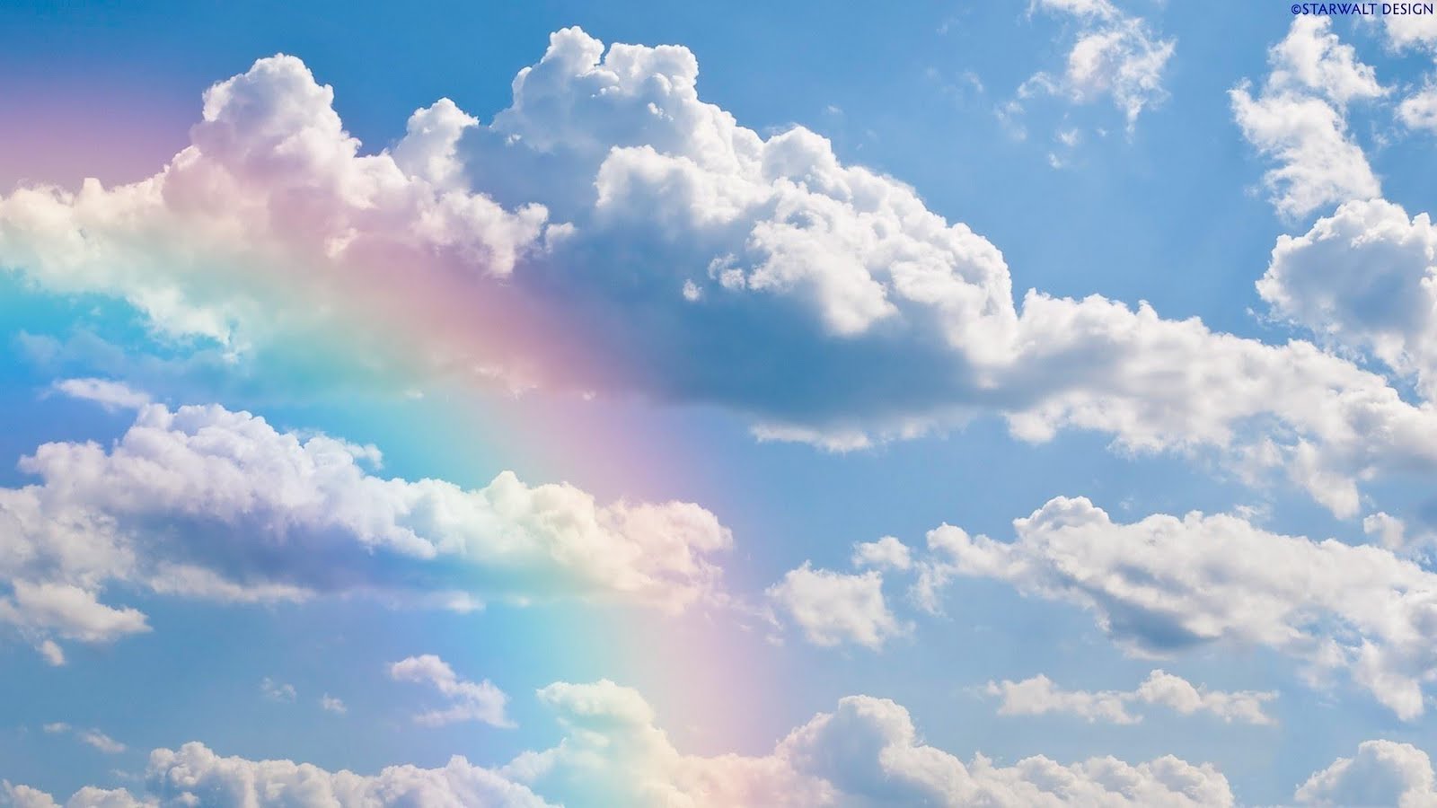 Rainbow and clouds desktop wallpapers backgrounds