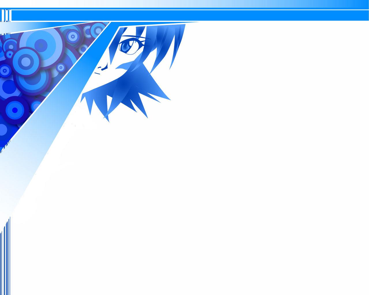 cute blue theme anime girl slide background