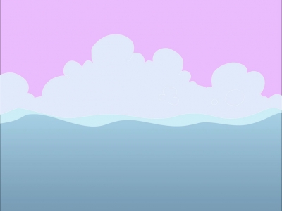 cute clouds with purple sky powerpoint