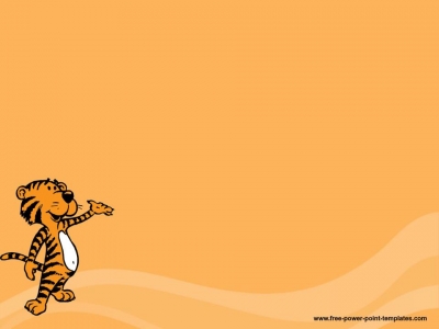 cute orange tiger slide background