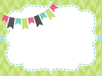 green background with cute ornate frame background powerpoint