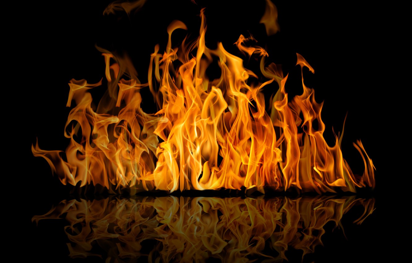Flame reflection background
