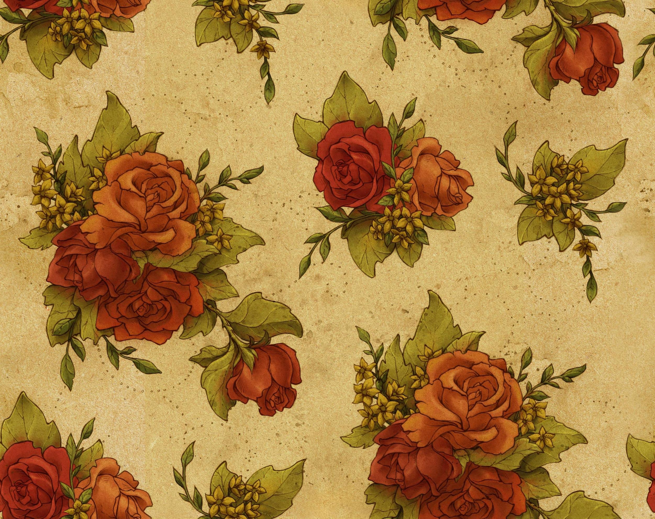 old dark patterns floral powerpoint background