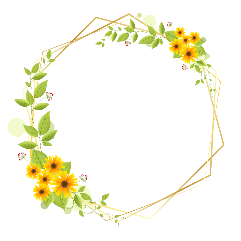 Daisy crown flower border image download