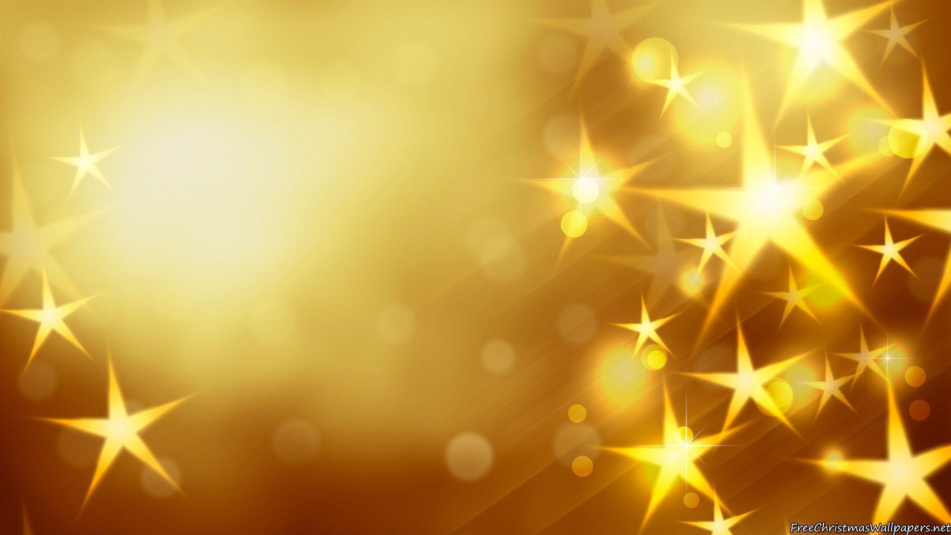 starry gold powerpoint template background 