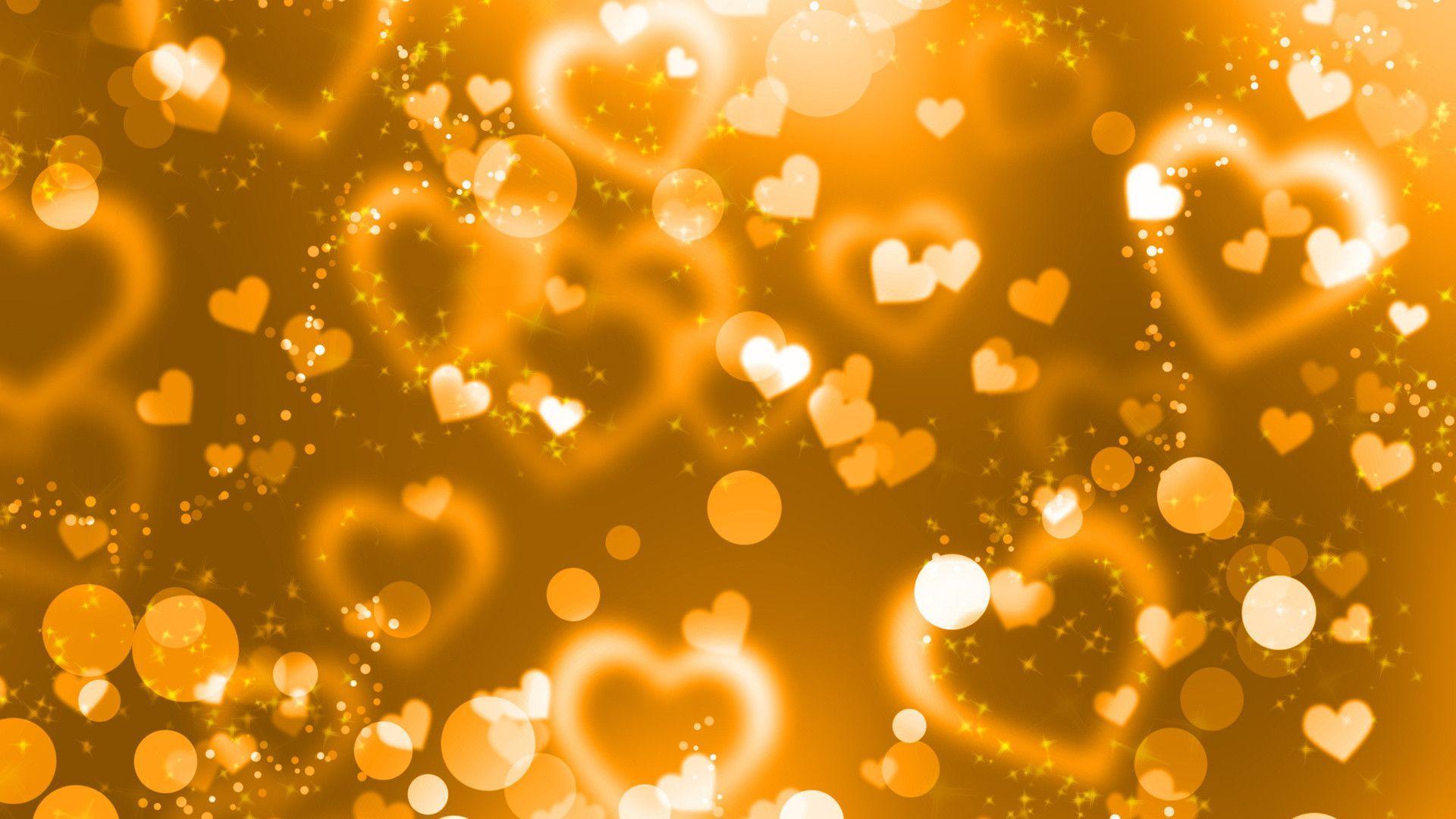 hearted pattern gold powerpoint photos download 