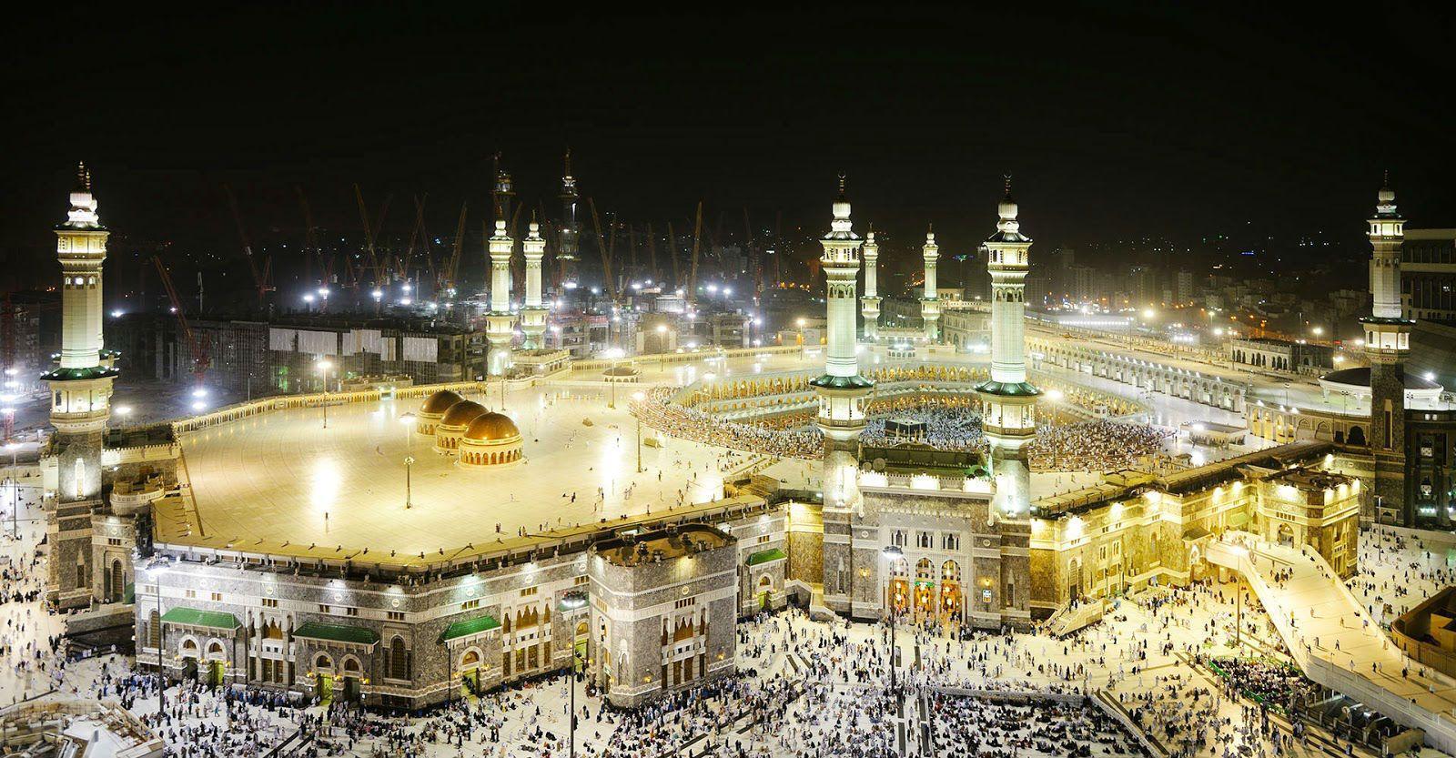 glow, light, mosques and Grand hajj desktop background
