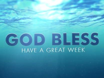 Beautiful sea background god bless have a great week ppt slide