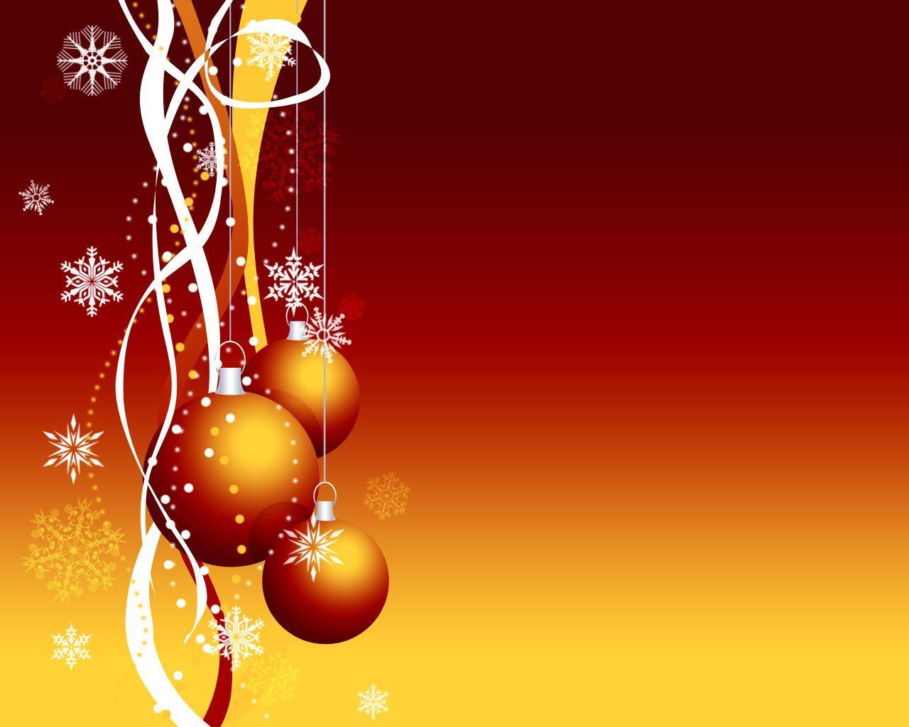 red ornament holiday powerpoint background