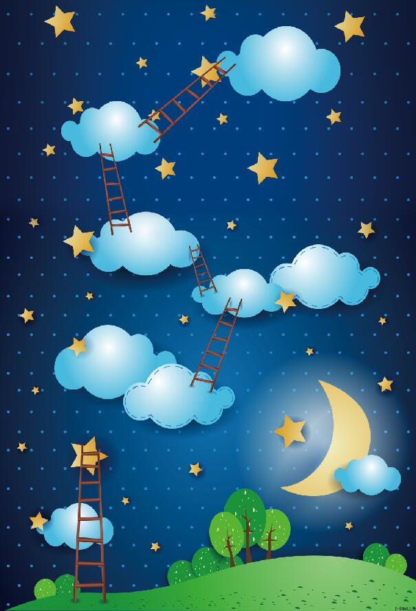 star, night, moon, kids wallpapers phone download