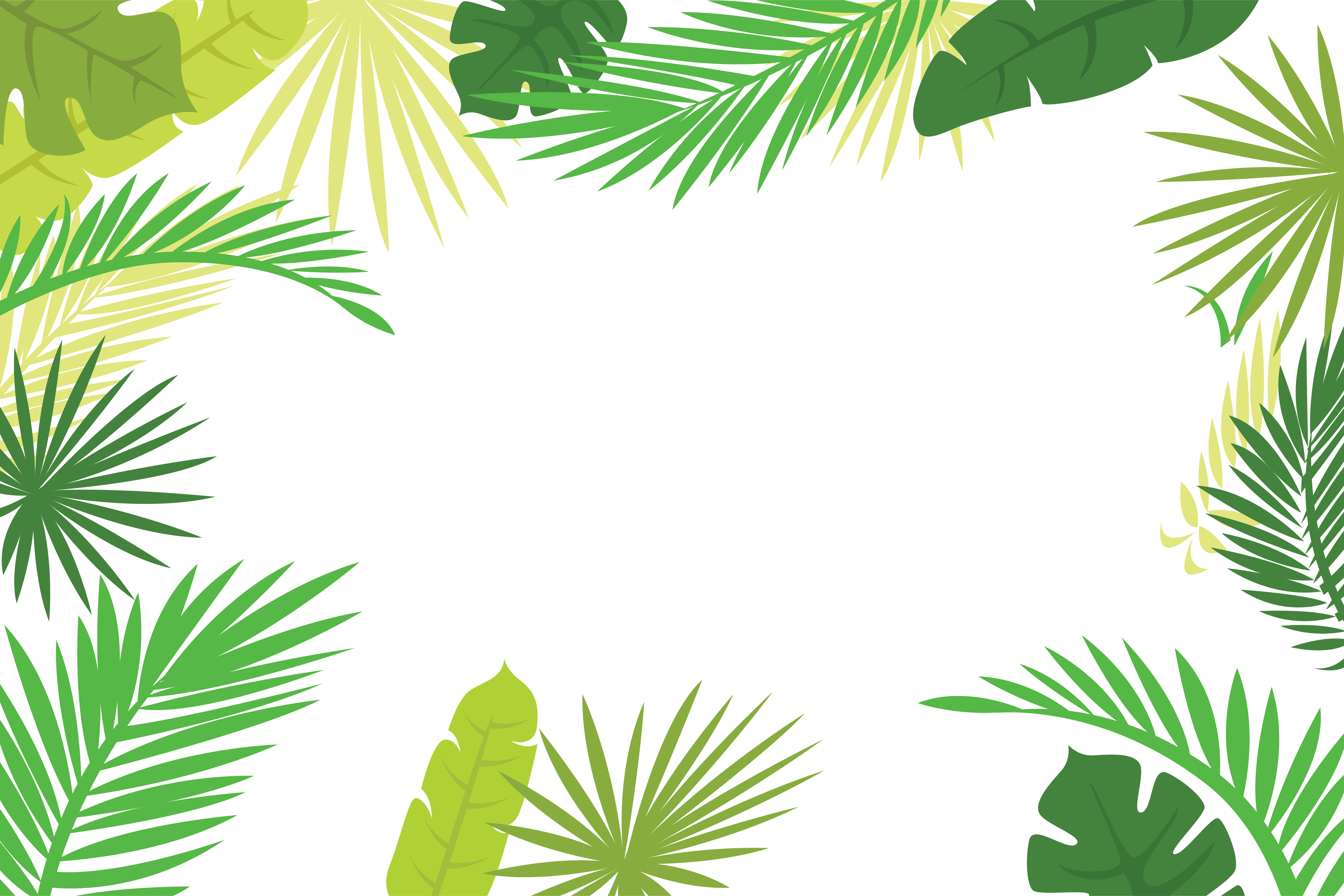 illustration palm leaf border background hd free 