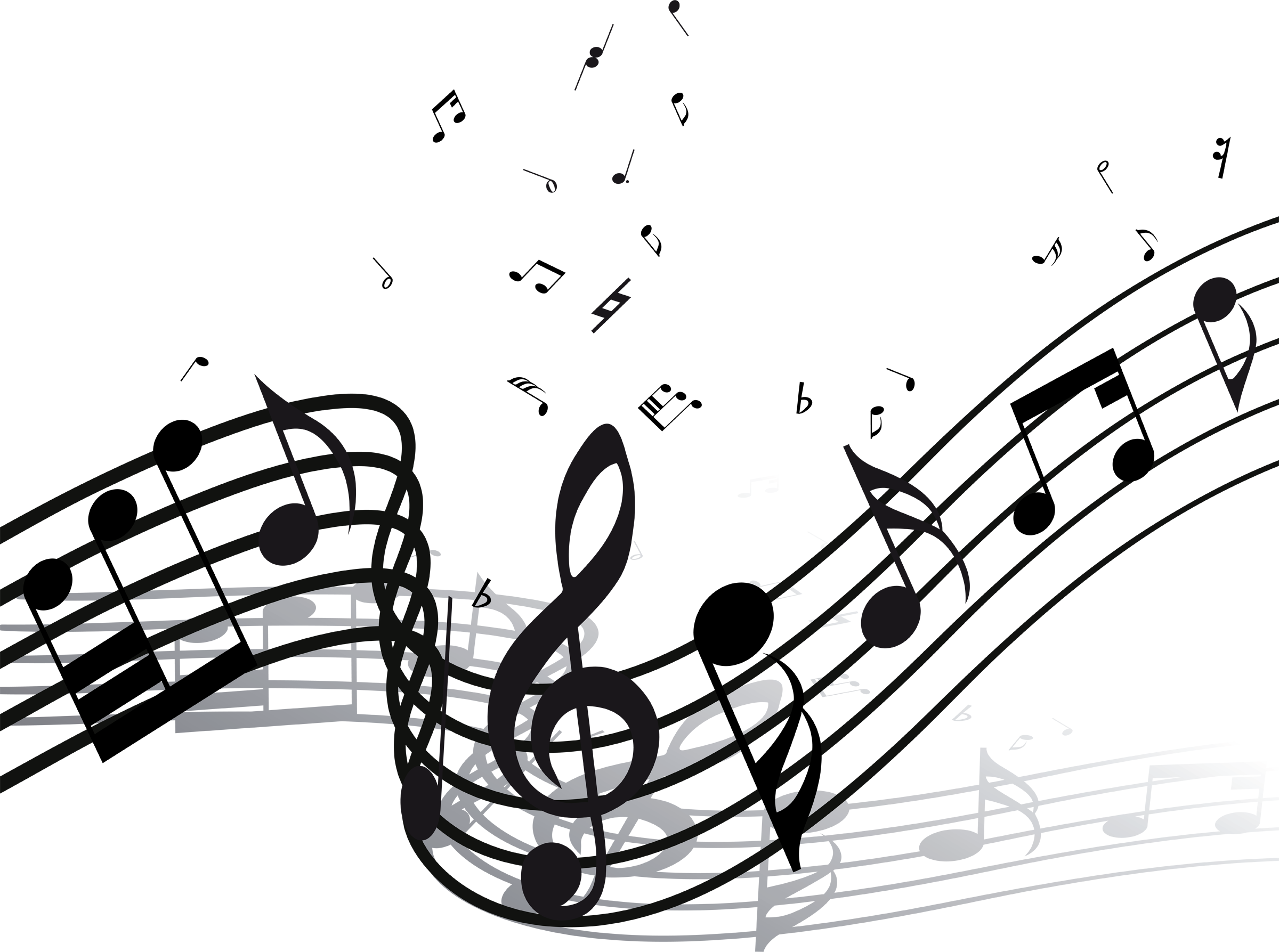 art, song, instrument, sign, black and white music note ppt background