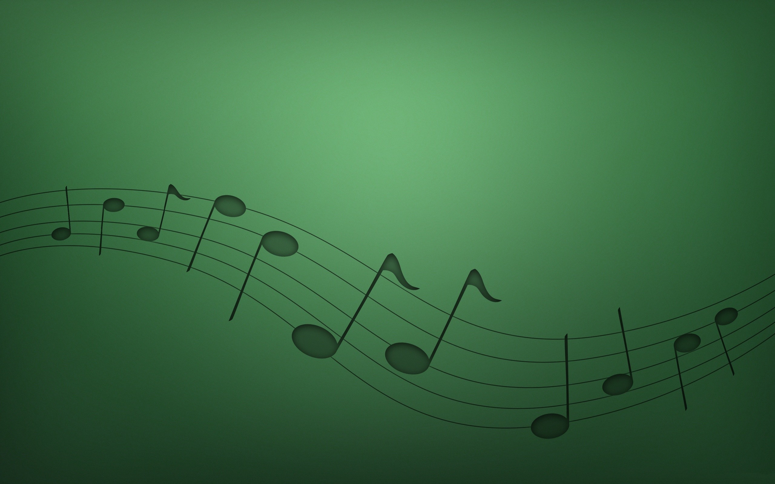 Green background music notes powerpoint background