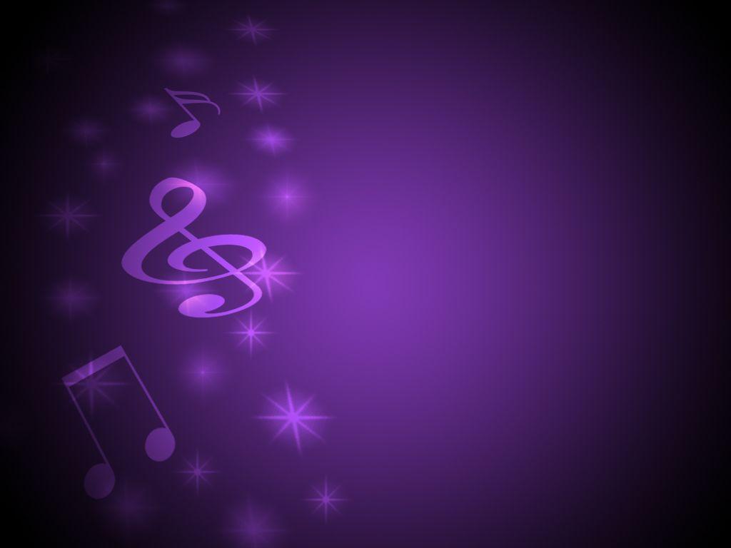 Music notes with purple background