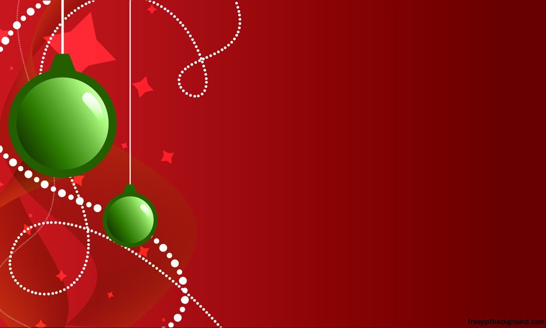 happy new year christmas background, christmas green ball, red background