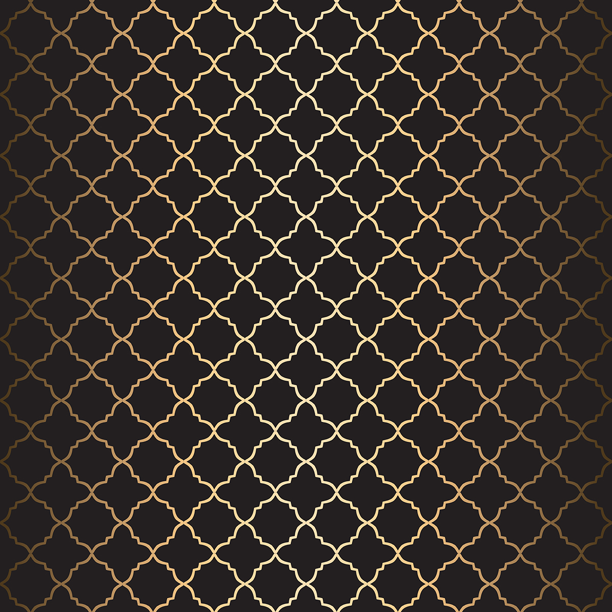 Golden yellow islamic pattern wallpaper