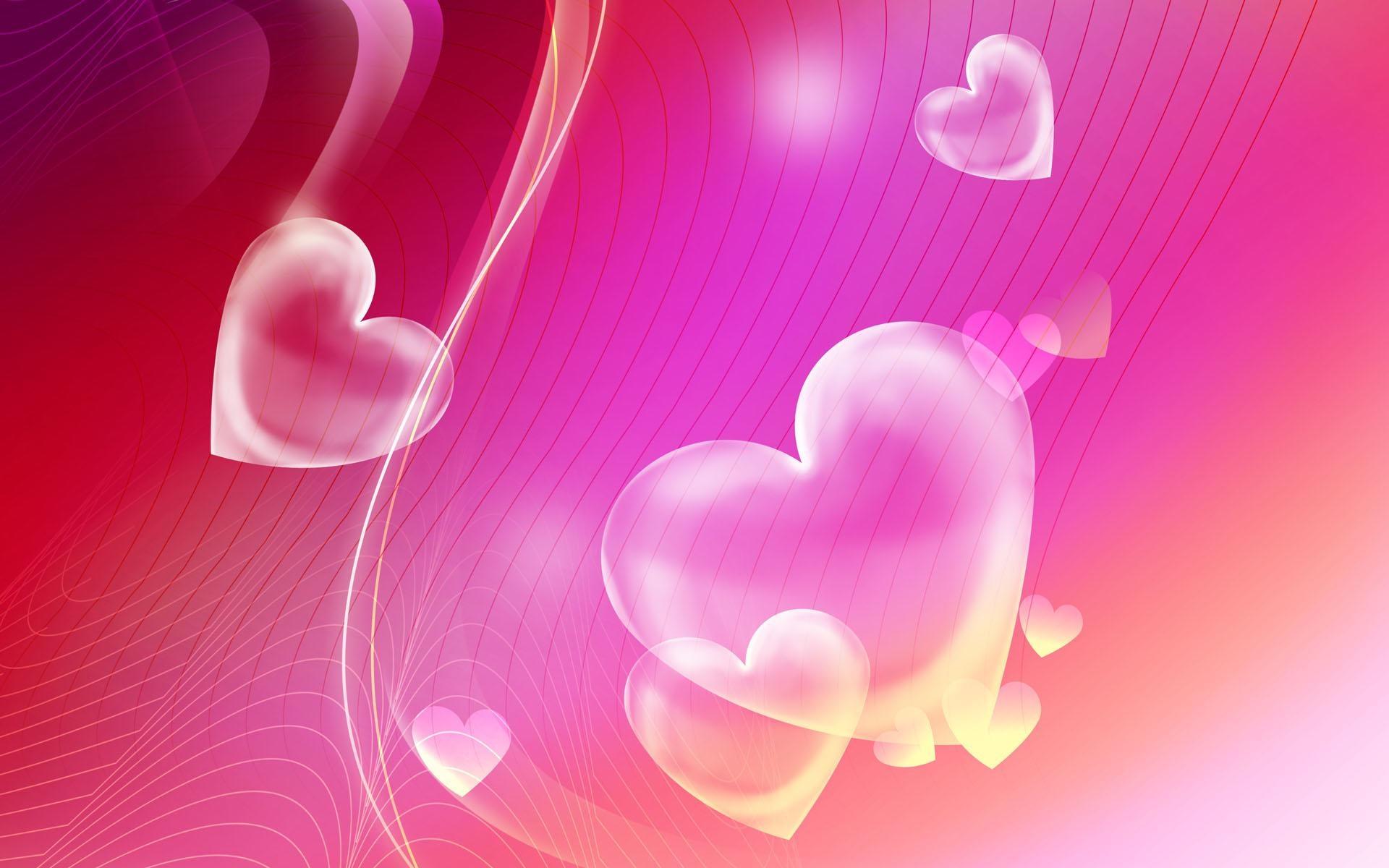pink colors with hearts pattern wallpaper