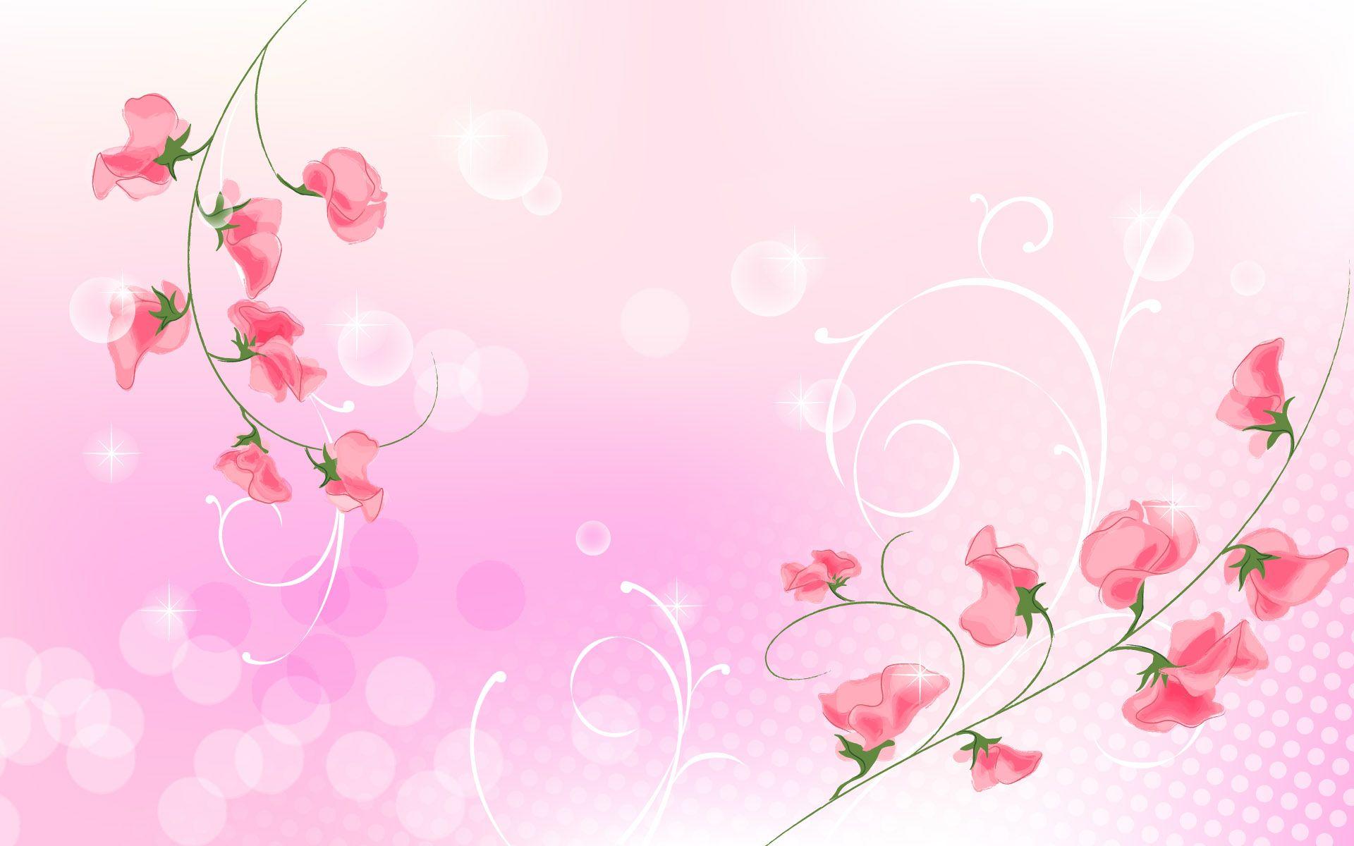 pink flower background ppt