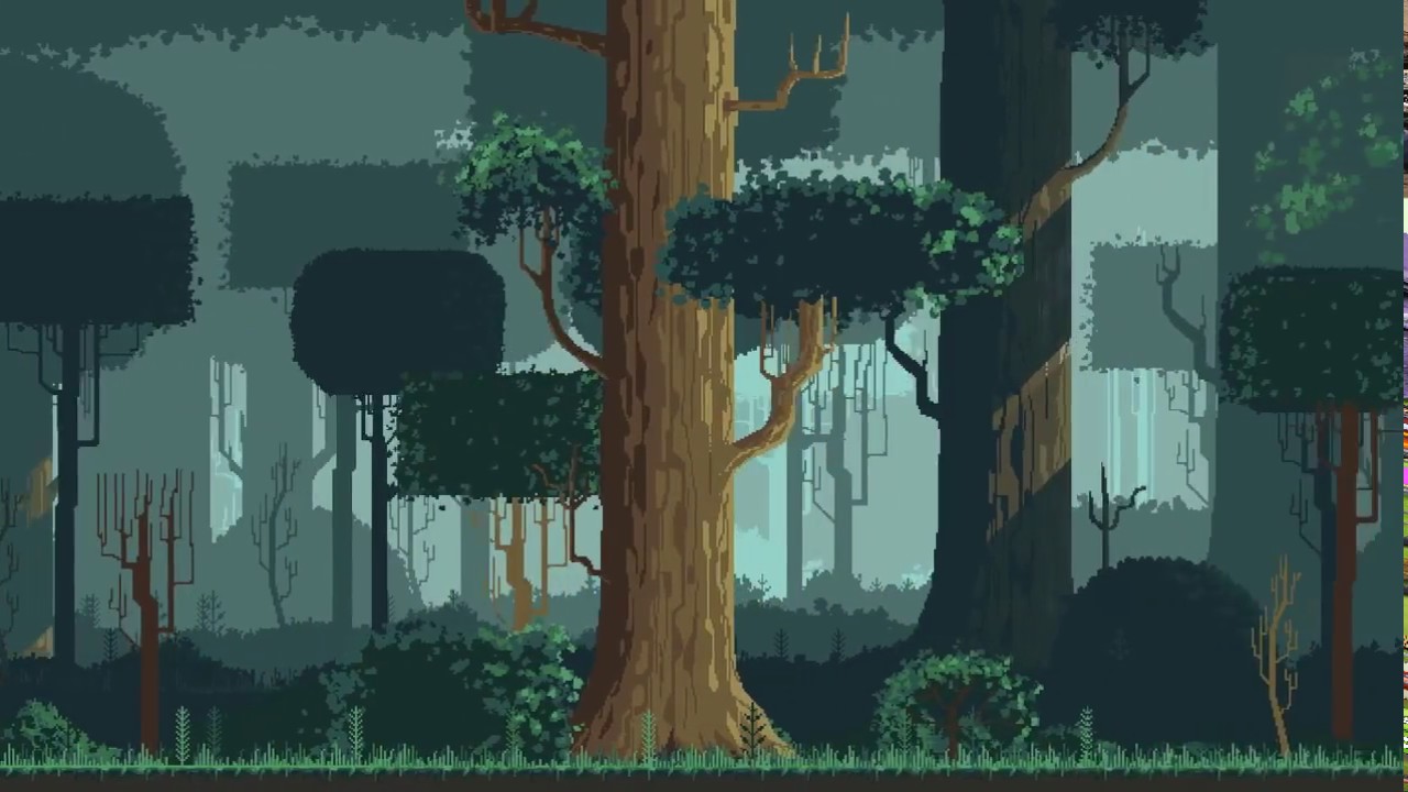 pixel art forest background 