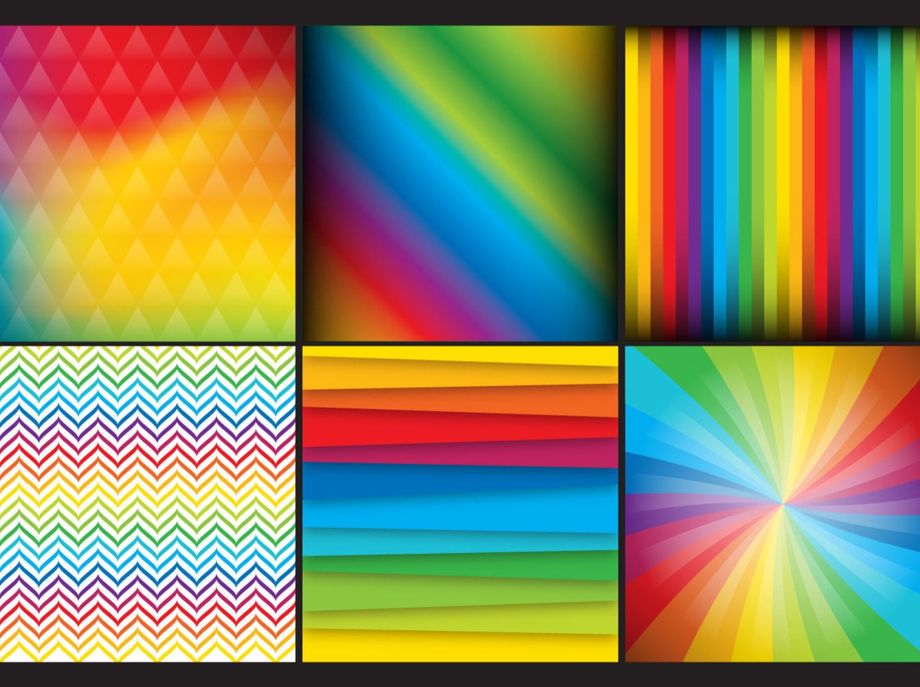 Rainbow pattern shapes ppt backgrounds