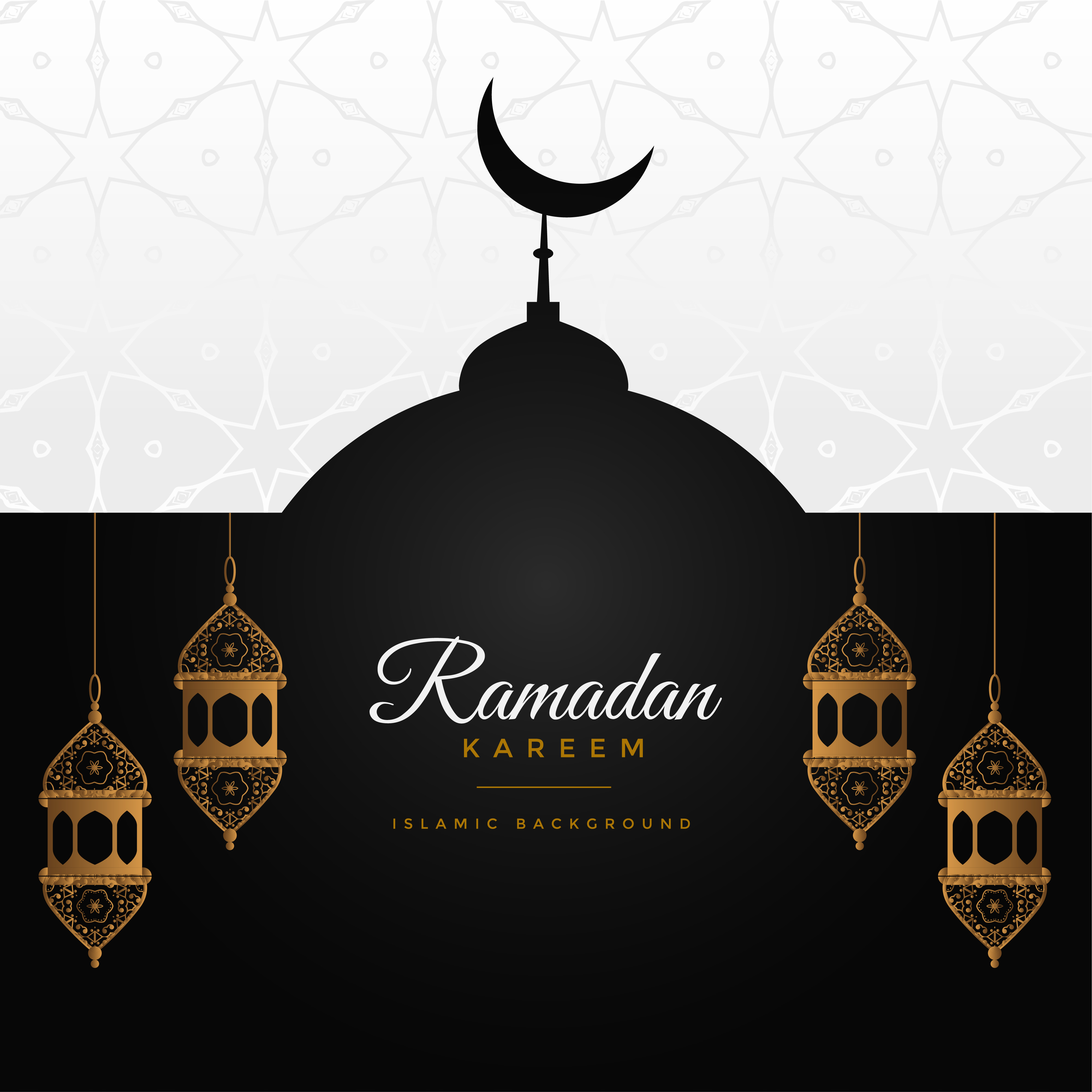 Black themed ramadan kareem photoshop design wallpapers