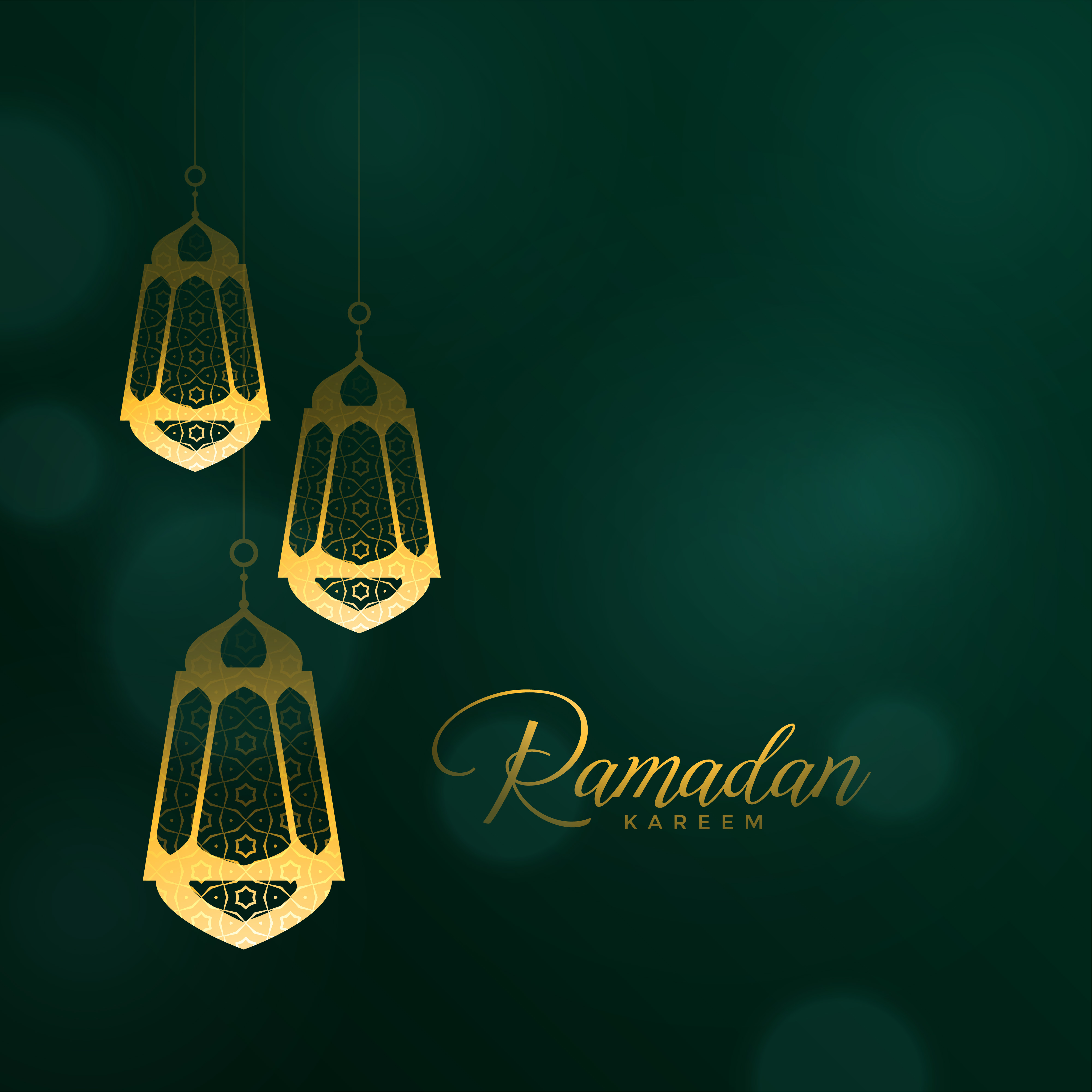 great green background ramadan kareem ppt backgrounds