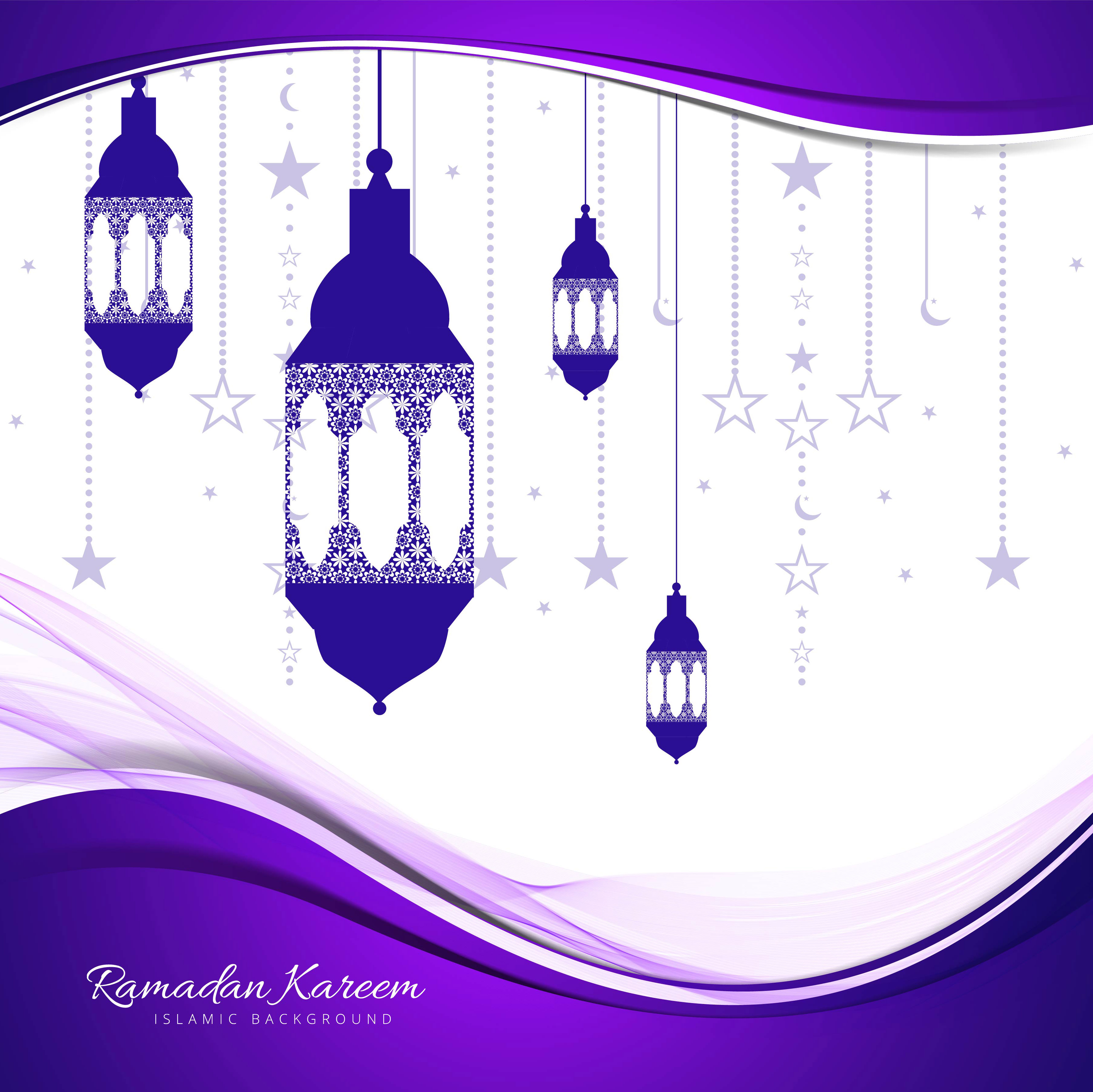 Purple themed ramadan kareem wallpaper