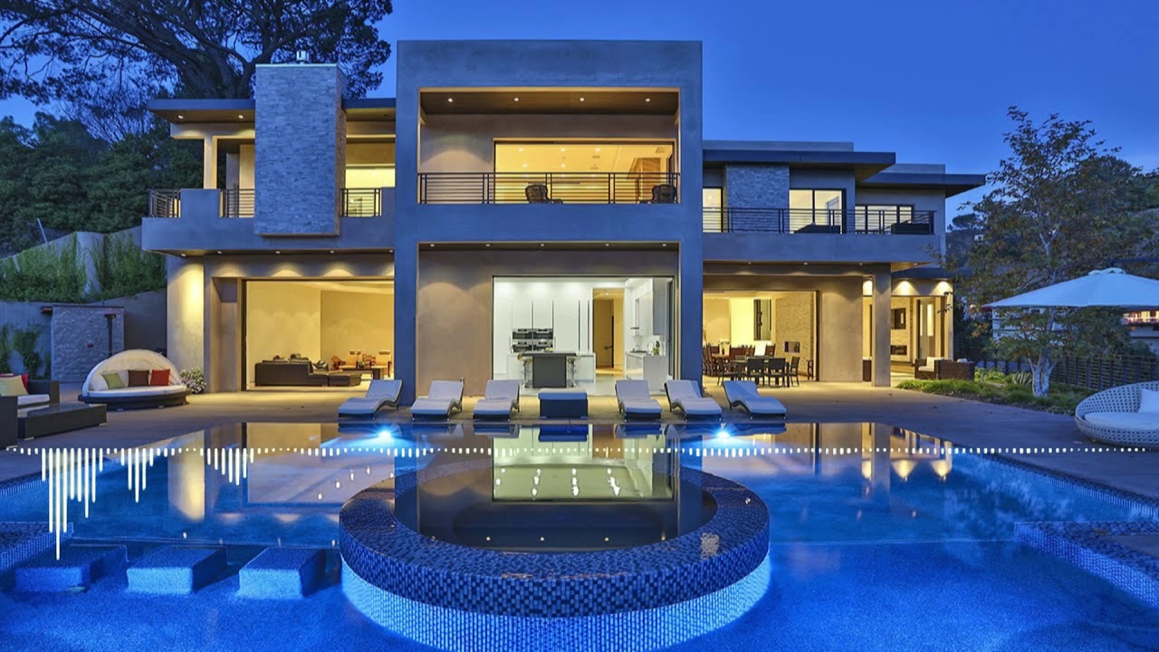 real estate ppt slide templates, stylish duplex villa with pool
