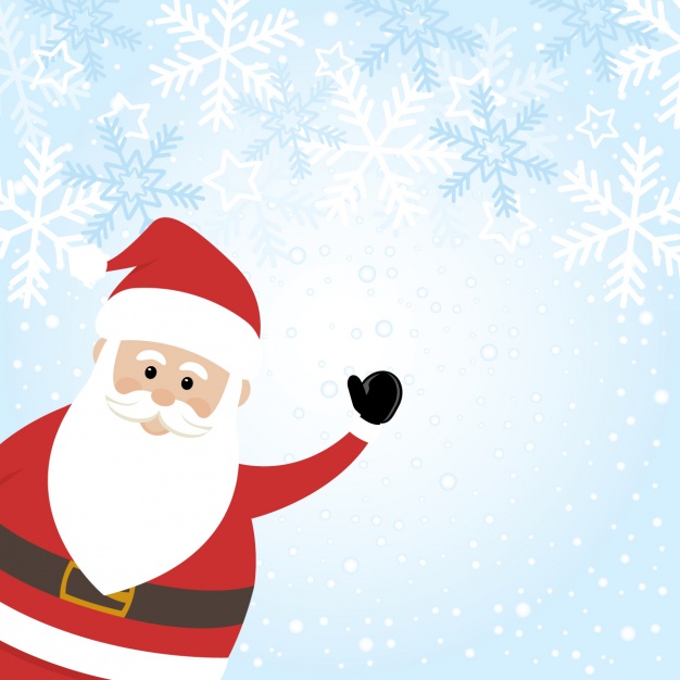 Santa Claus hd images free with snowflakes