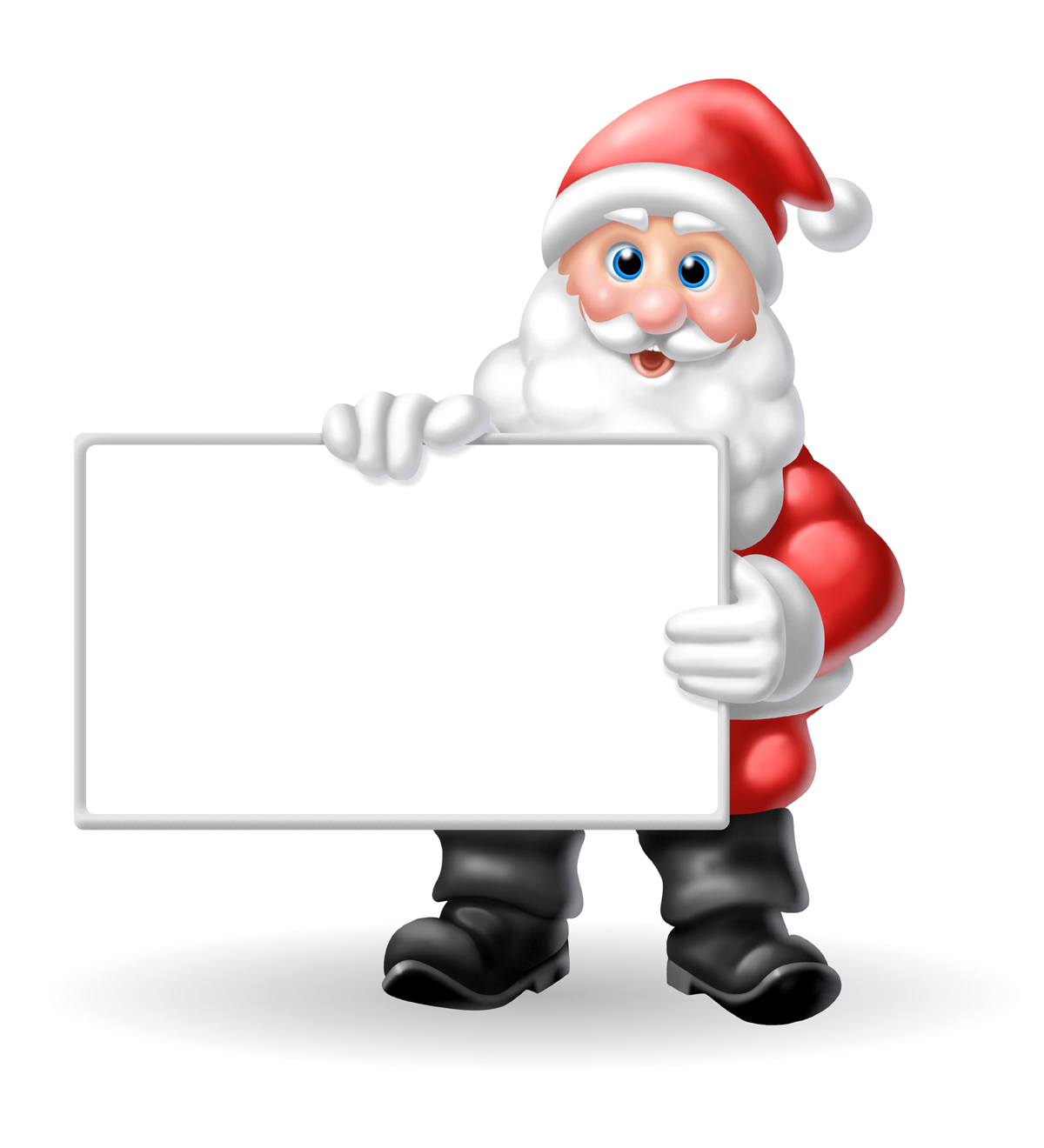 Holding blank paper in hand santa claus background photos free download, christmas