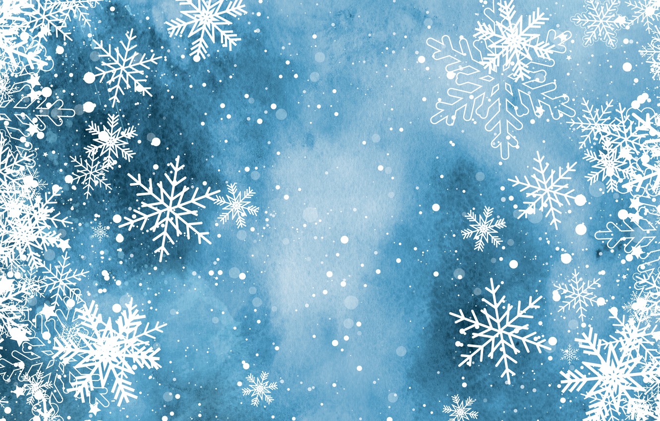 quality blue snowflake ppt slide template