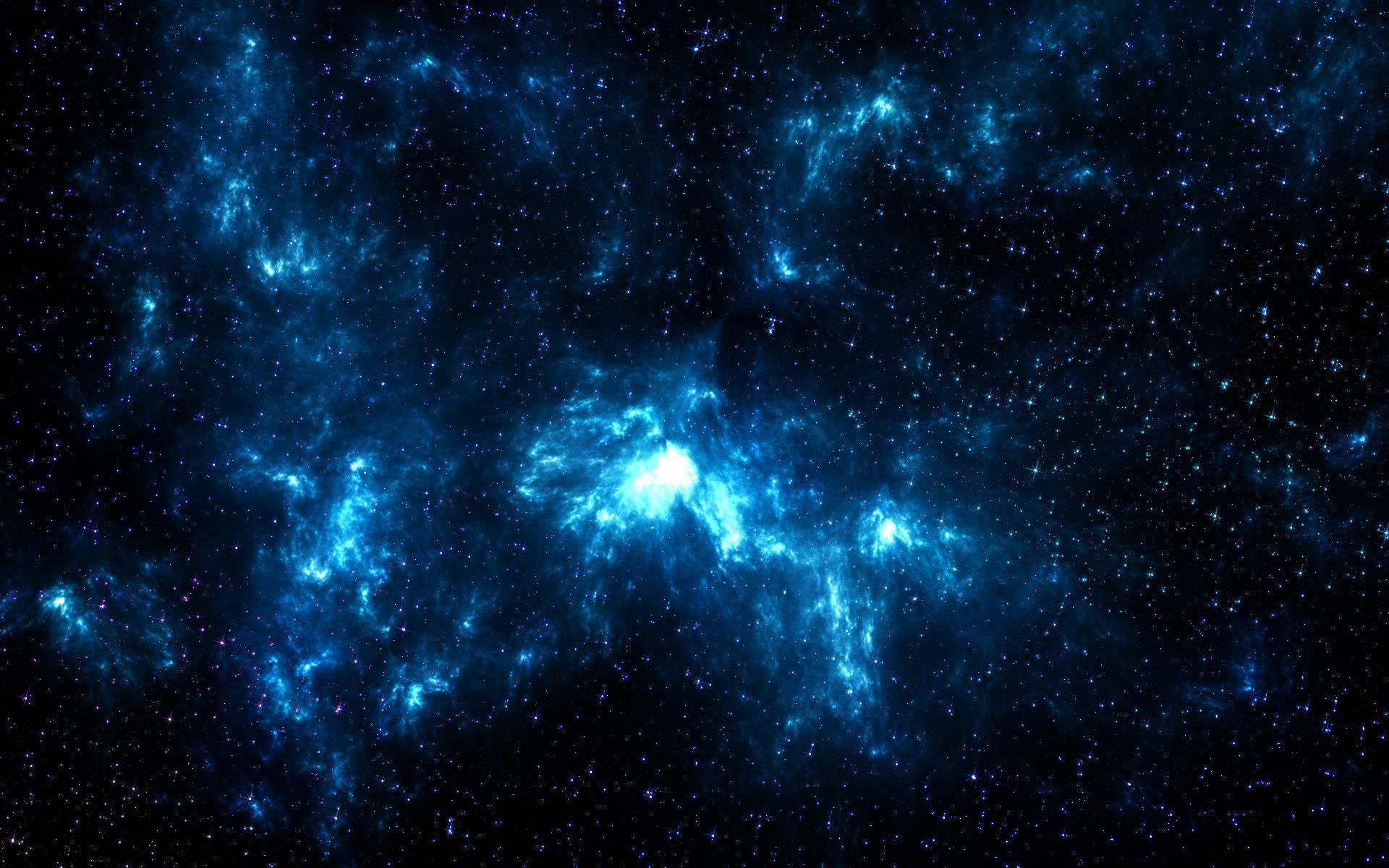 Blue colored stars in, space gap background #4039