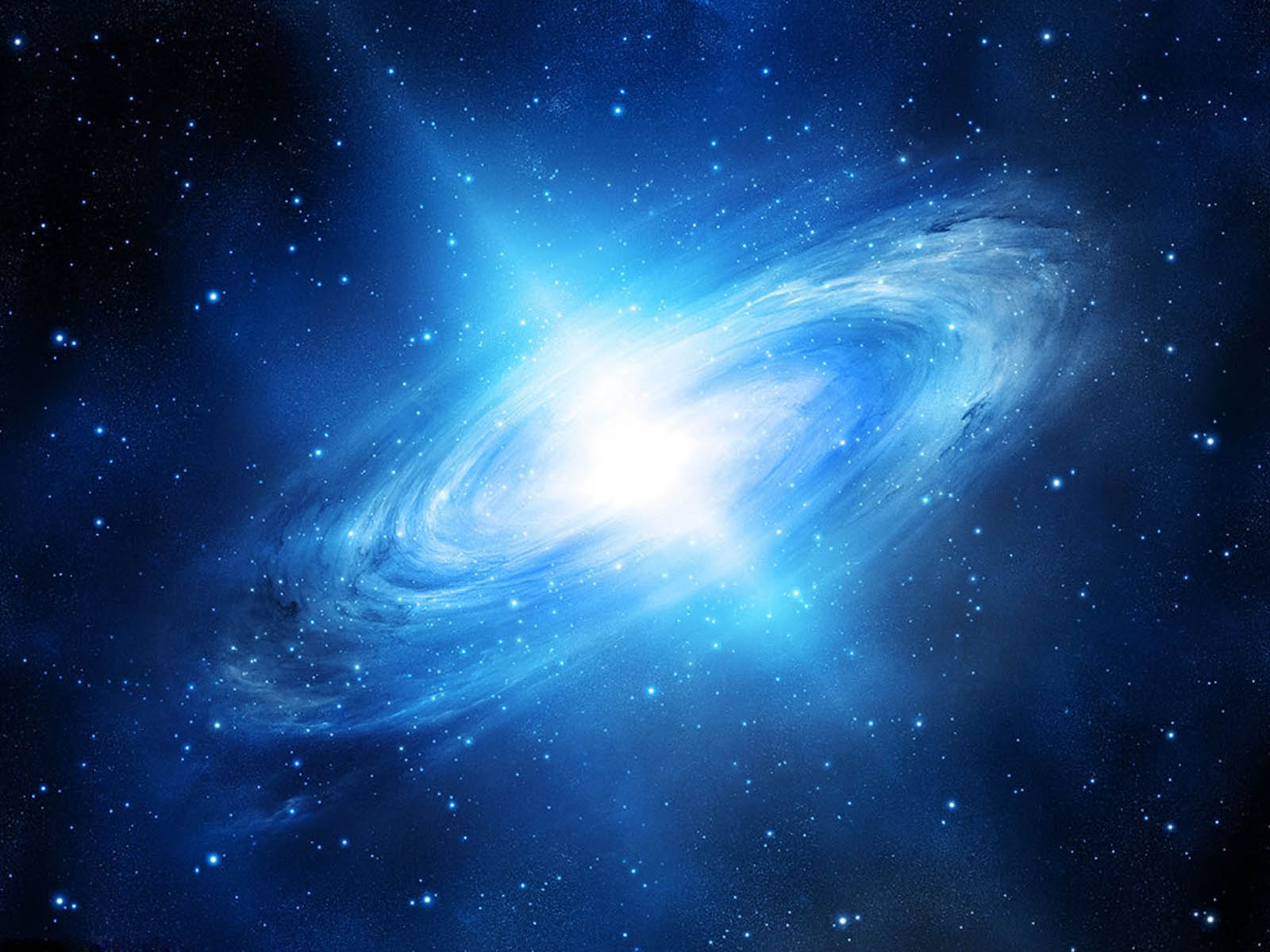 Great Blue light and space background 