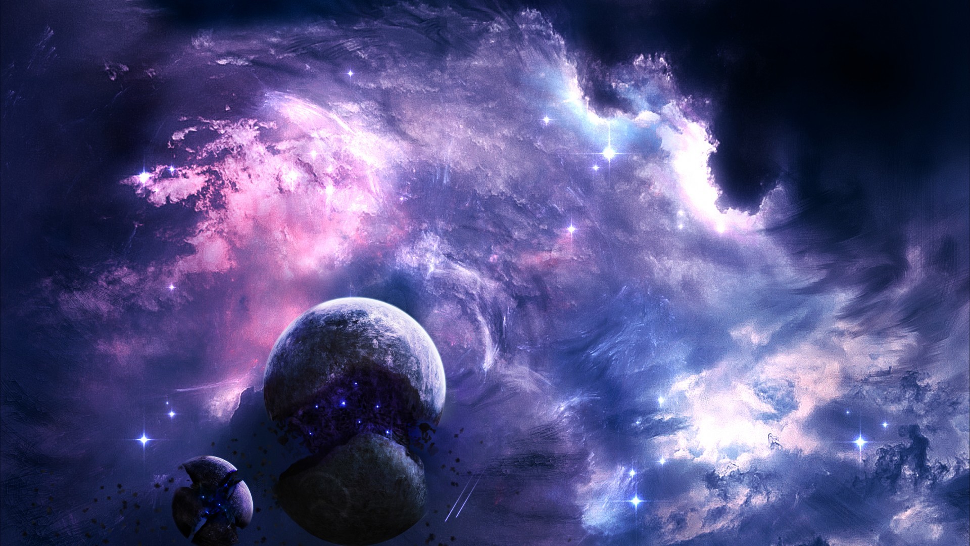 space, galaxy, Planets and purple cloud space photo backgrounds 