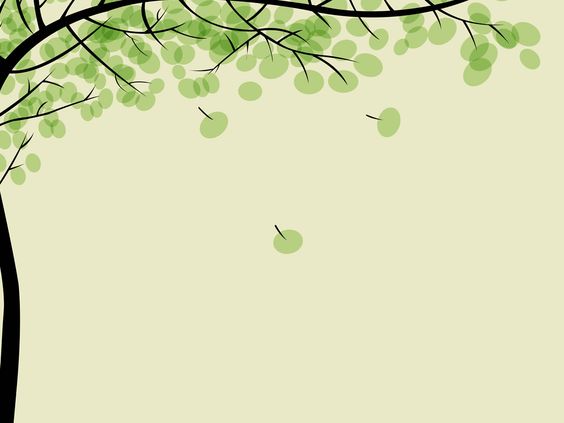 illustration of tree and fallen leaves free ppt background