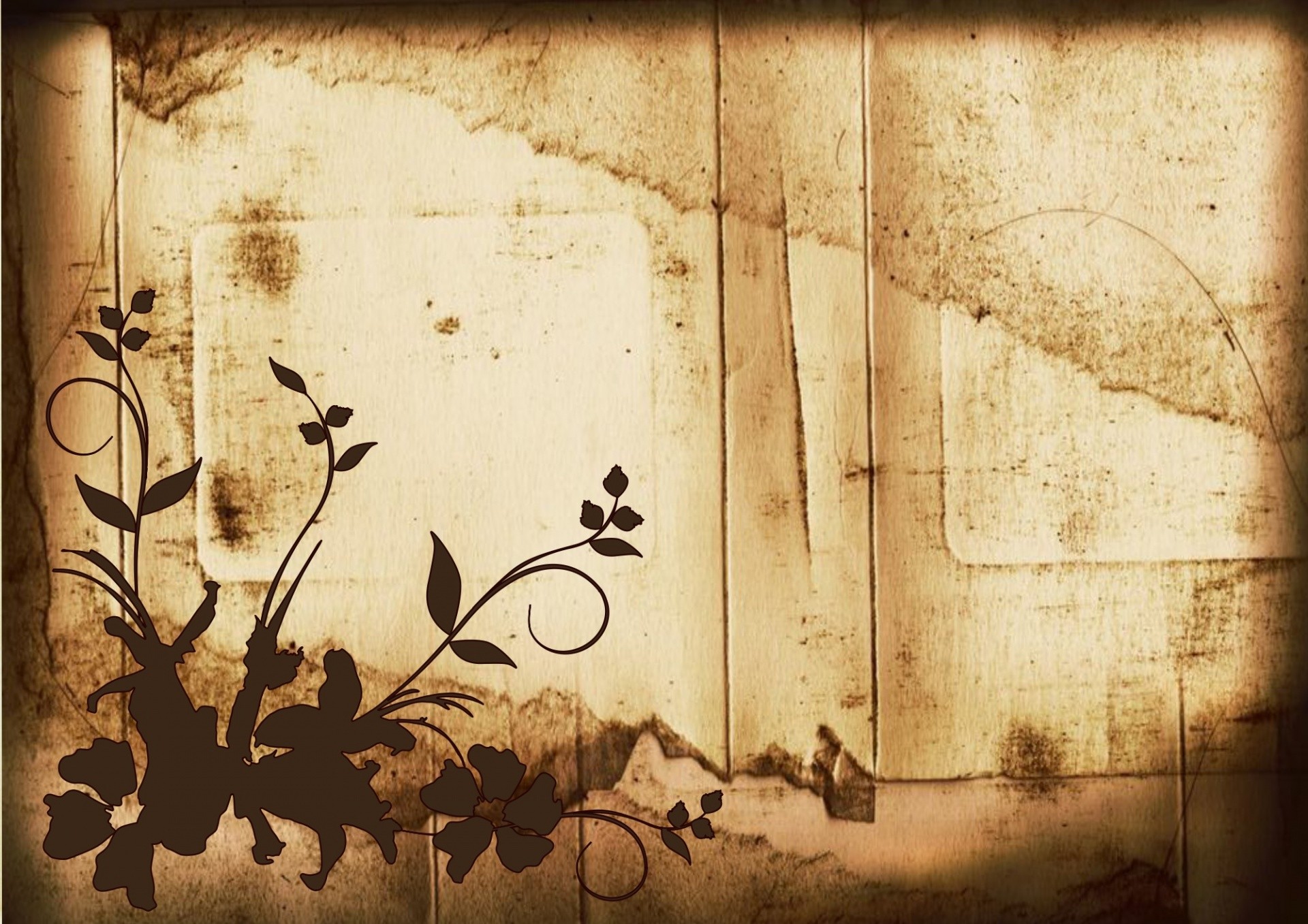 old paper, flower vintage pattern background 
