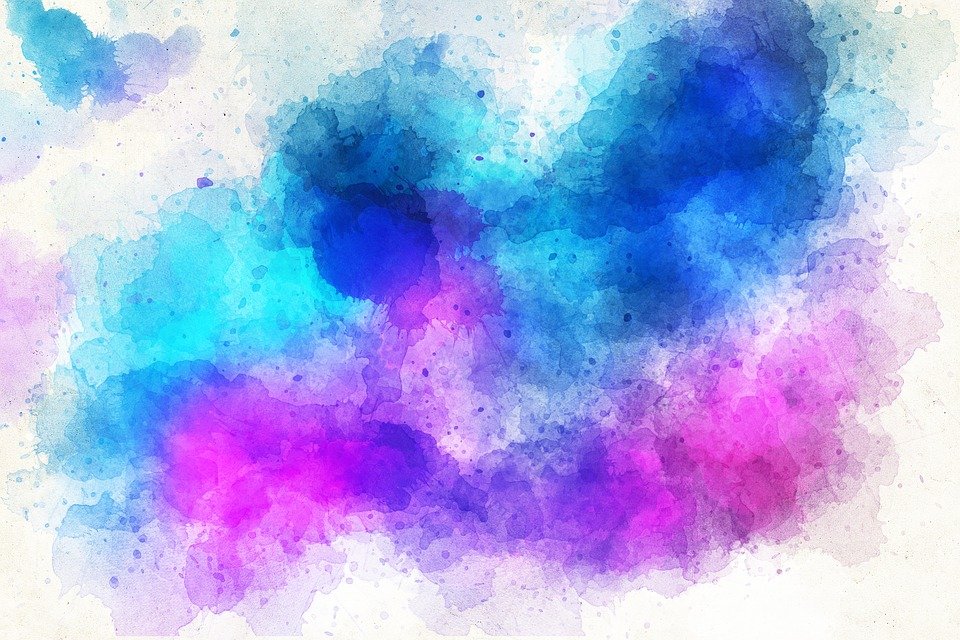 abstract pink blue watercolor background