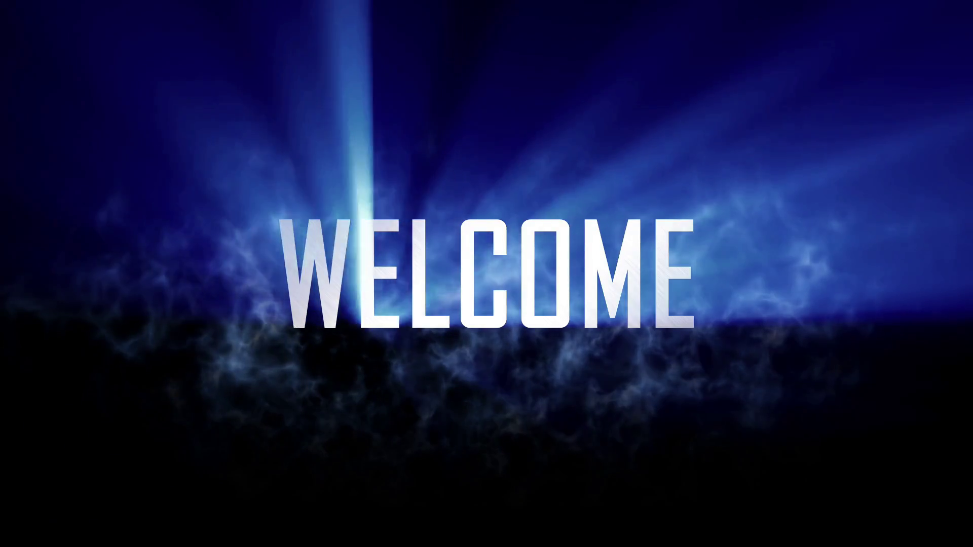 Welcome lettering on theme of night desktop backgrounds